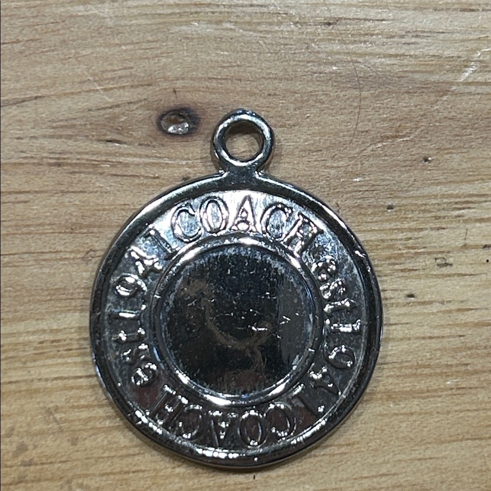 Coach Round Silver Logo Charm